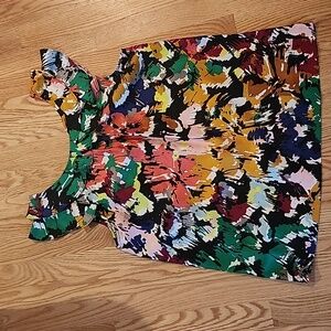 EUC J. Crew Multicolor Abstract Blouse - Size 10 TALL